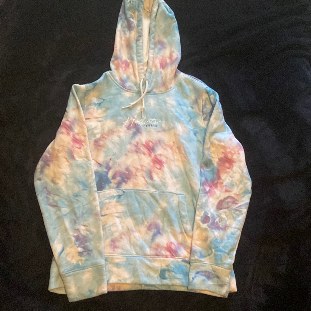 Hollister tie-dye hoodie blue/pink/purple
